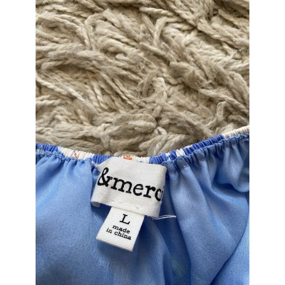 &Merci Dress Memorable Poise Blue Floral Mini Dress Large Merci - Picture 9 of 10